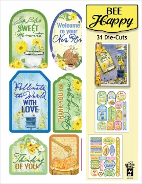 Bee Happy Die-Cuts, 31 pieces