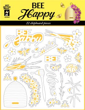 Bee Happy Chipboard