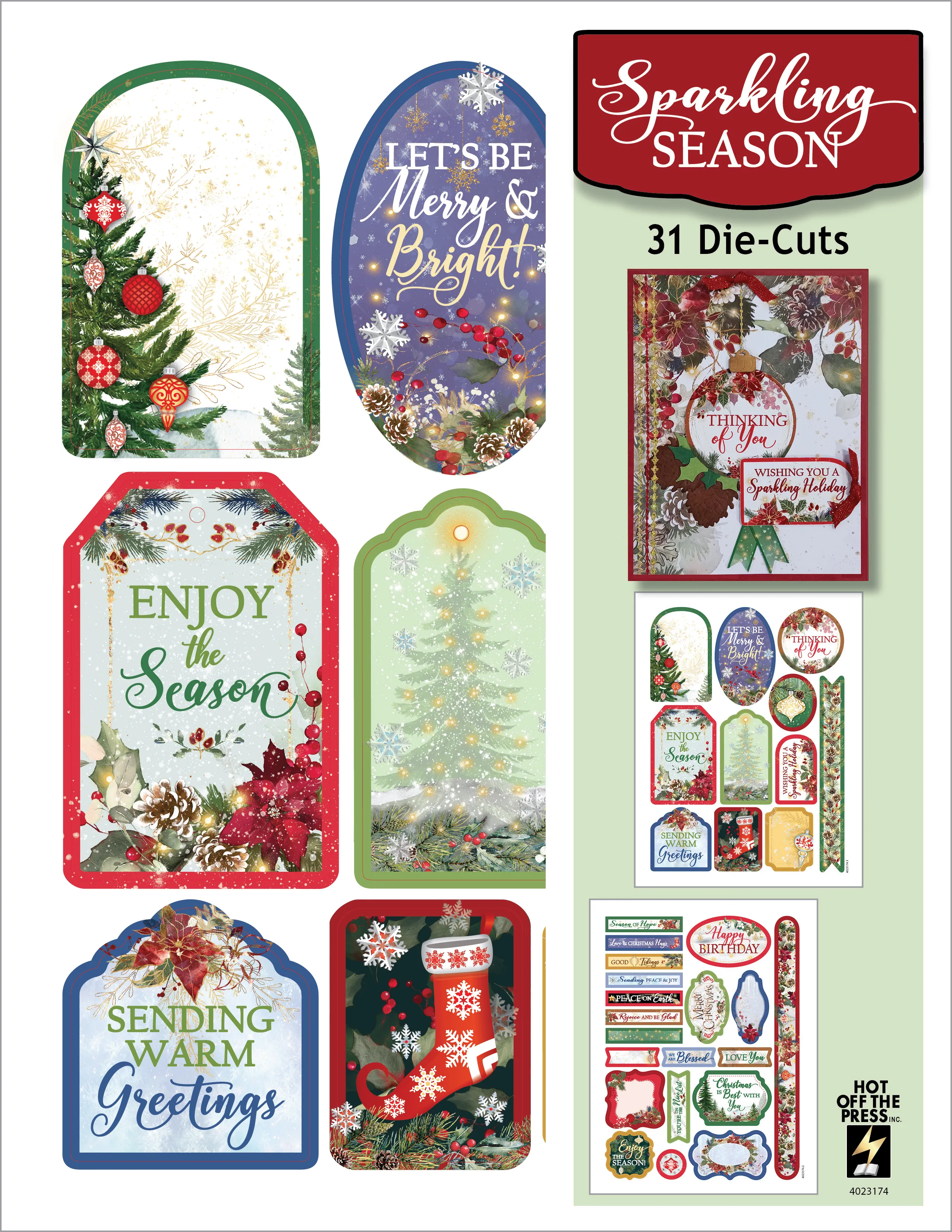 Sparkling Season Die-Cuts, 31 pieces