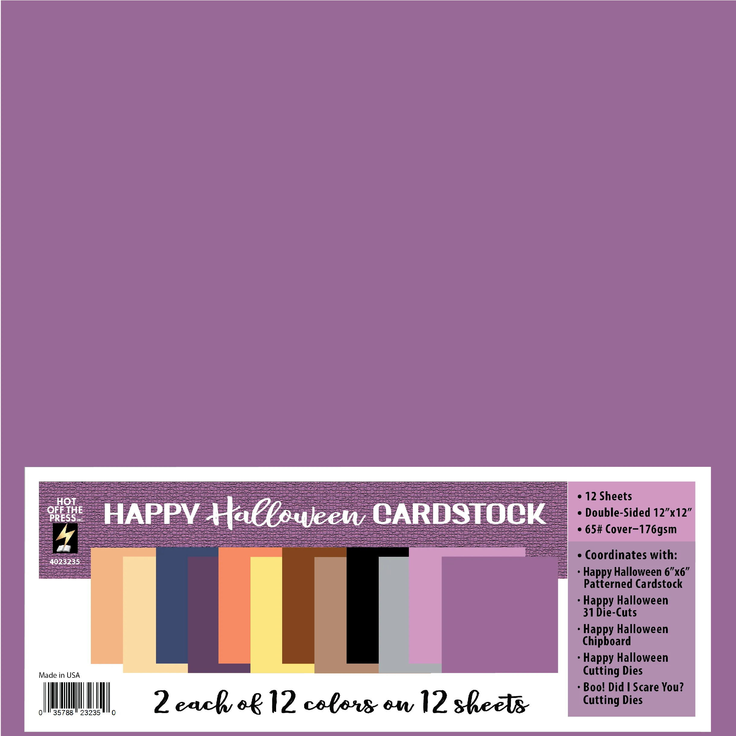 Happy Halloween 12x12 Solid Cardstock