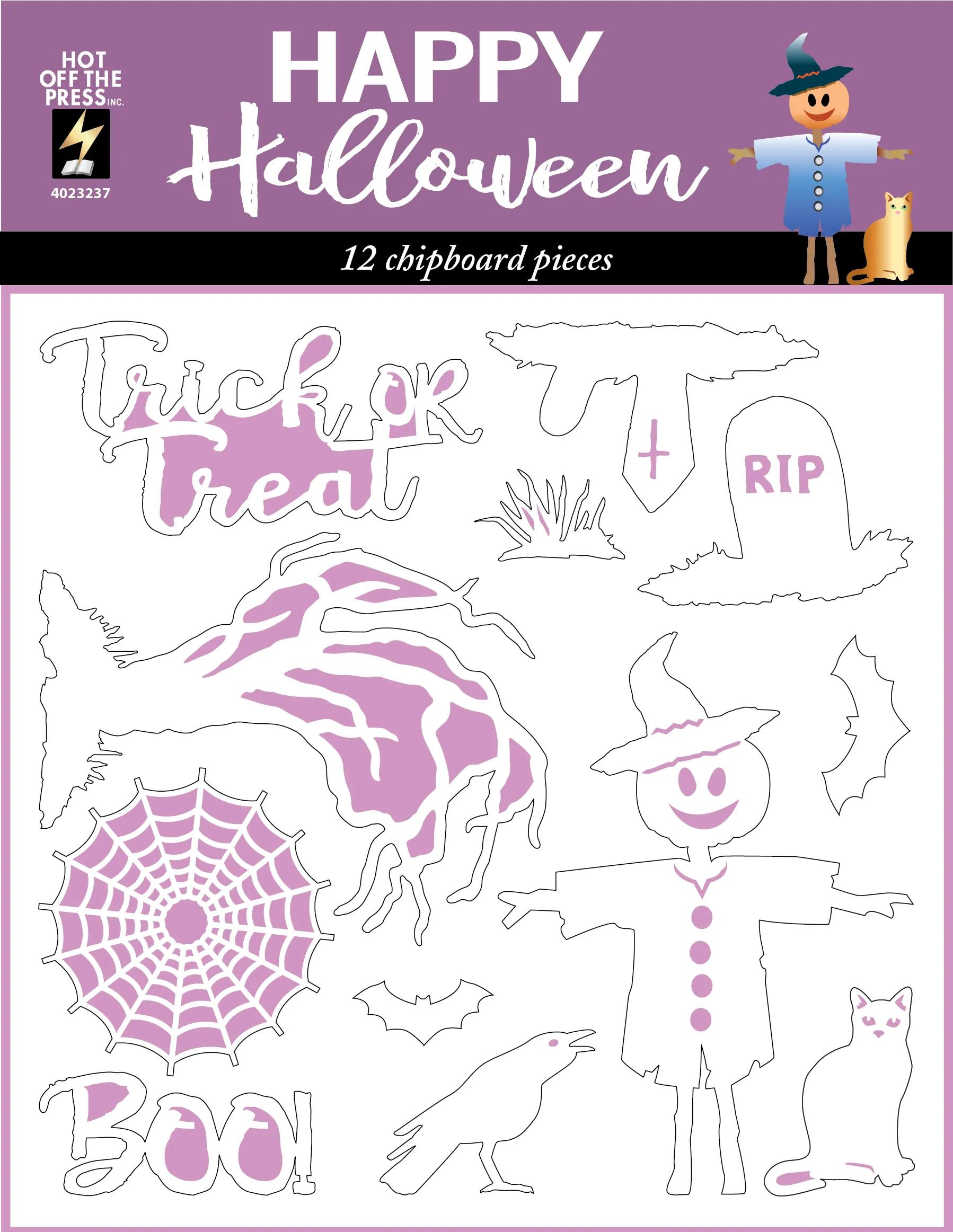 Happy Halloween Chipboard