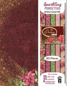 Sparkling Poinsettias Artful Card Kit