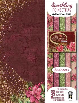 Sparkling Poinsettias Artful Card Kit