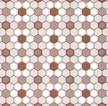 Color Me™ Chocolate Hexagon Quilt 12x12 Sheet