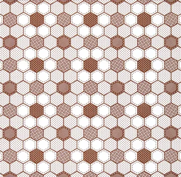 Color Me Chocolate Hexagon Quilt 12x12