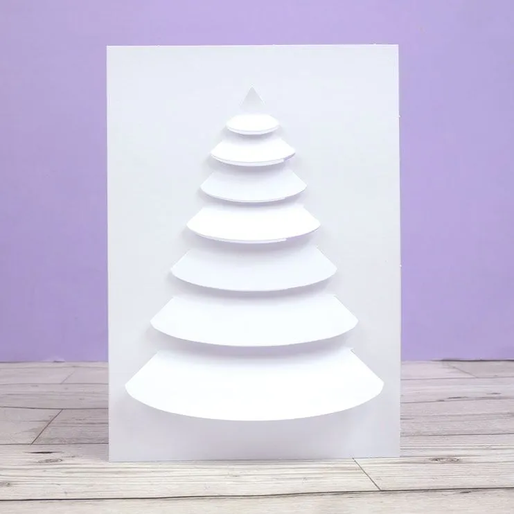 Christmas Tree Shaped 5 Card Blanks & 5 Envelopes