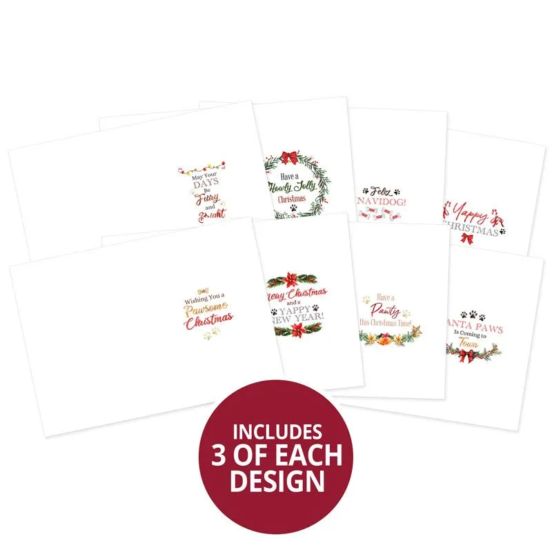Christmas Pawsome Portraits Luxury Card Inserts