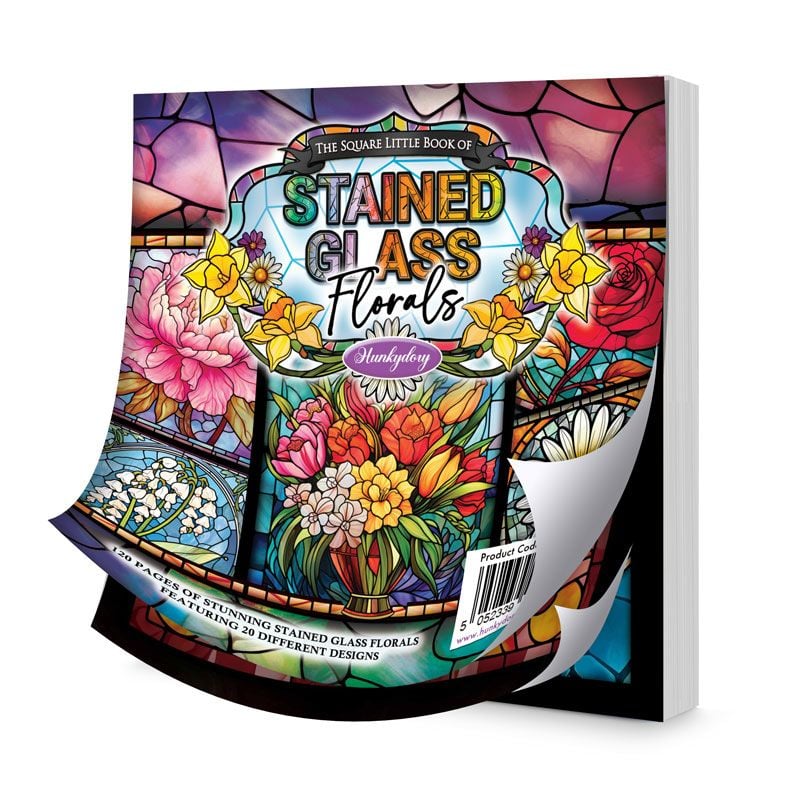 The Square Little Book of Stained Glass Florals, 120 pages