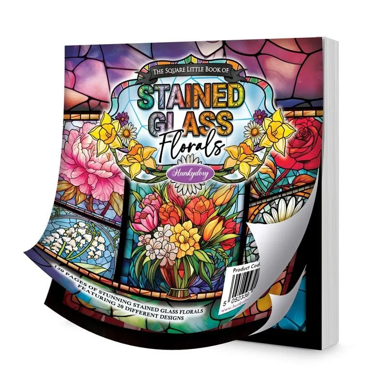 The Square Little Book of Stained Glass Florals, 120 pages