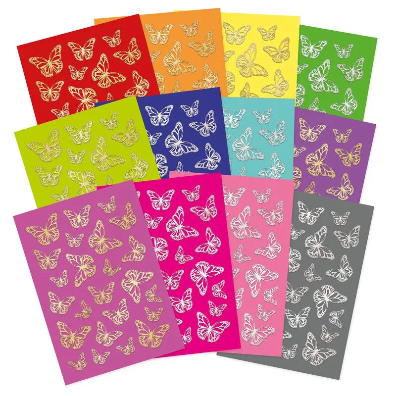 Bold & Bright Stickables Foiled & Die-Cut Butterflies Elements, 288 pieces