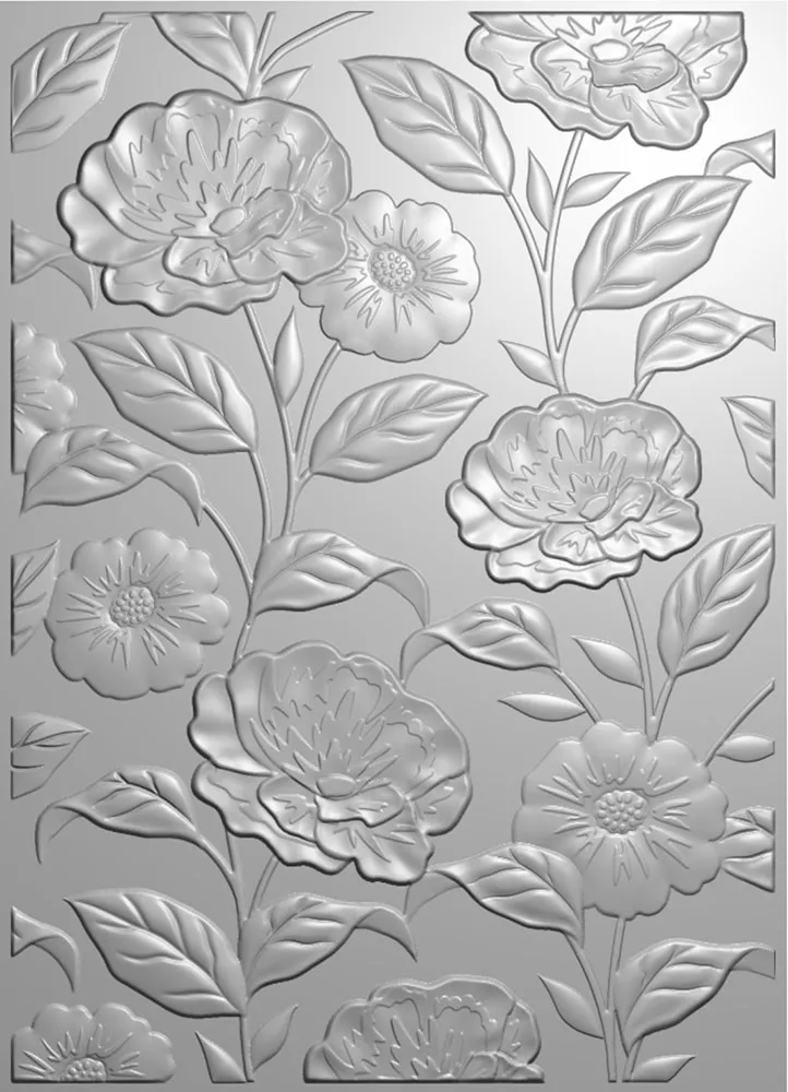 Creative Expressions Bold Blooms 5 in x 7 in 3D Embossing Folder