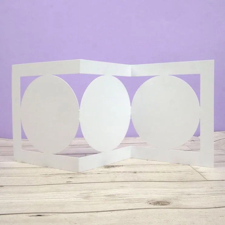 Trio Circle Panel Luxury Shaped Card Blanks & Envelopes