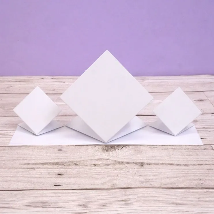 Triple Diamond Easel Luxury Shaped Card Blanks & Envelopes