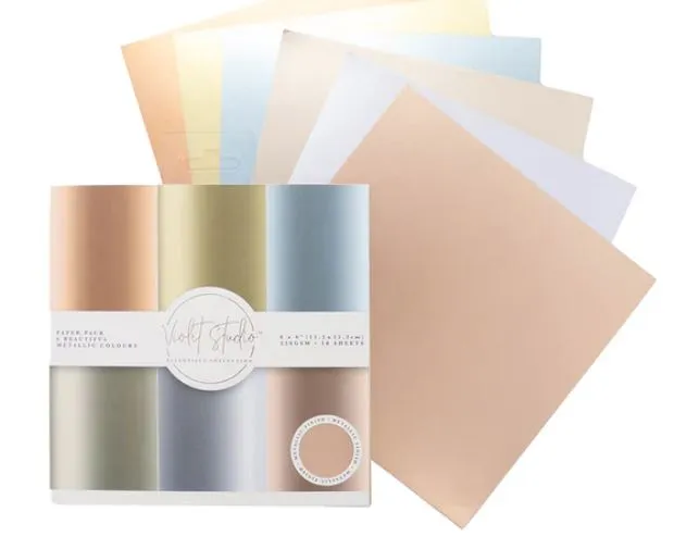Violet Studio - 6x6 Paper Pad - Metallics, 18 sheets