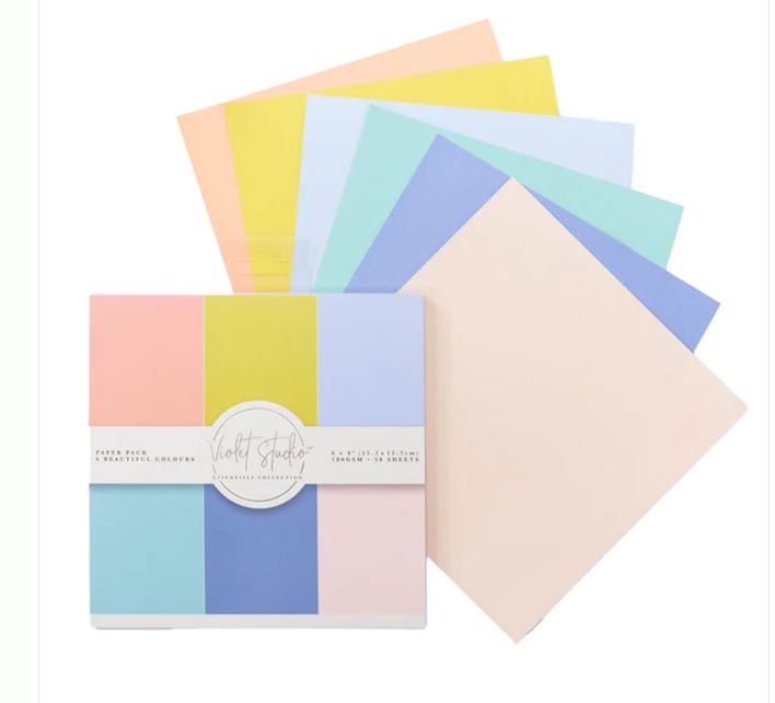 Violet Studio - 6x6" Double Sided Paper Pad - Pastels 30 sheets