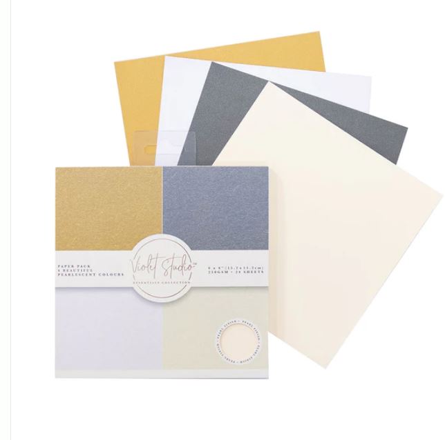 Violet Studio - 6x6 Double Sided Paper Pad - Pearlescent, 18 sheets