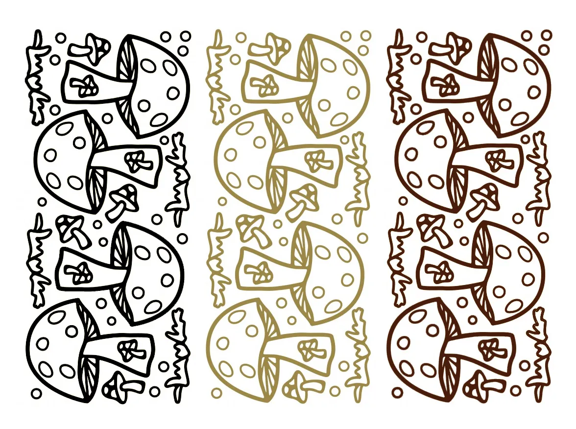 Mushroom Dazzlesâ¢ Stickers, 3 pack