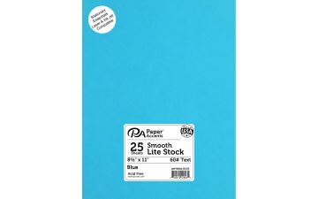 Blue Cardstock 8.5x11, 25 sheets