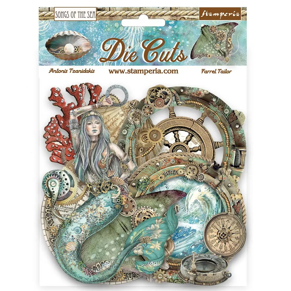 Songs of the Sea Die-Cut Creatures, 55 pieces