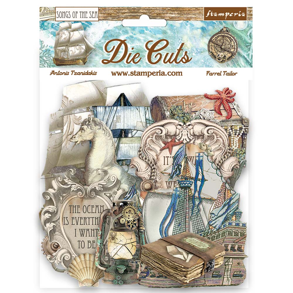Songs of the Sea Die-Cut Ship & Treasures, 42 pieces