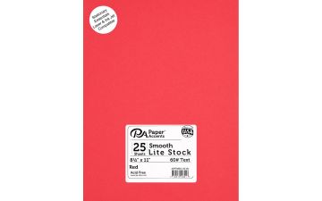 Red Cardstock 8.5x11, 25 sheets