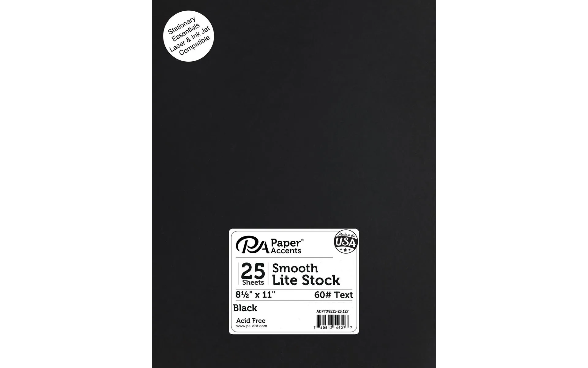 Black Cardstock 8.5x11, 25 sheets