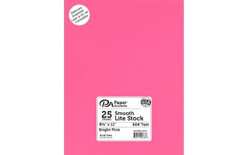 Bright Pink Cardstock 8.5x11, 25 sheets