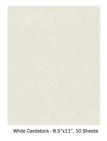 White Cardstock, 8.5