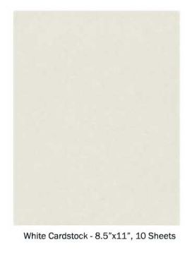 White Cardstock 8.5x11, 10 sheets