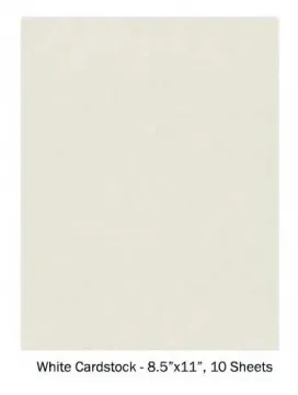 White Cardstock, 8.5"x11", 10 sheets