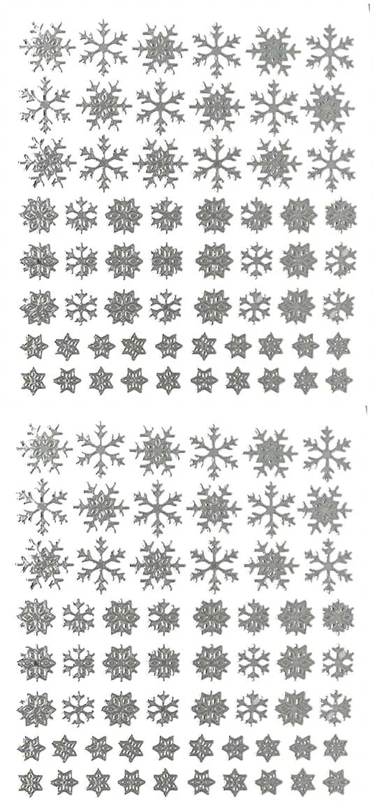 Snowflakes Dazzles Stickers, silver