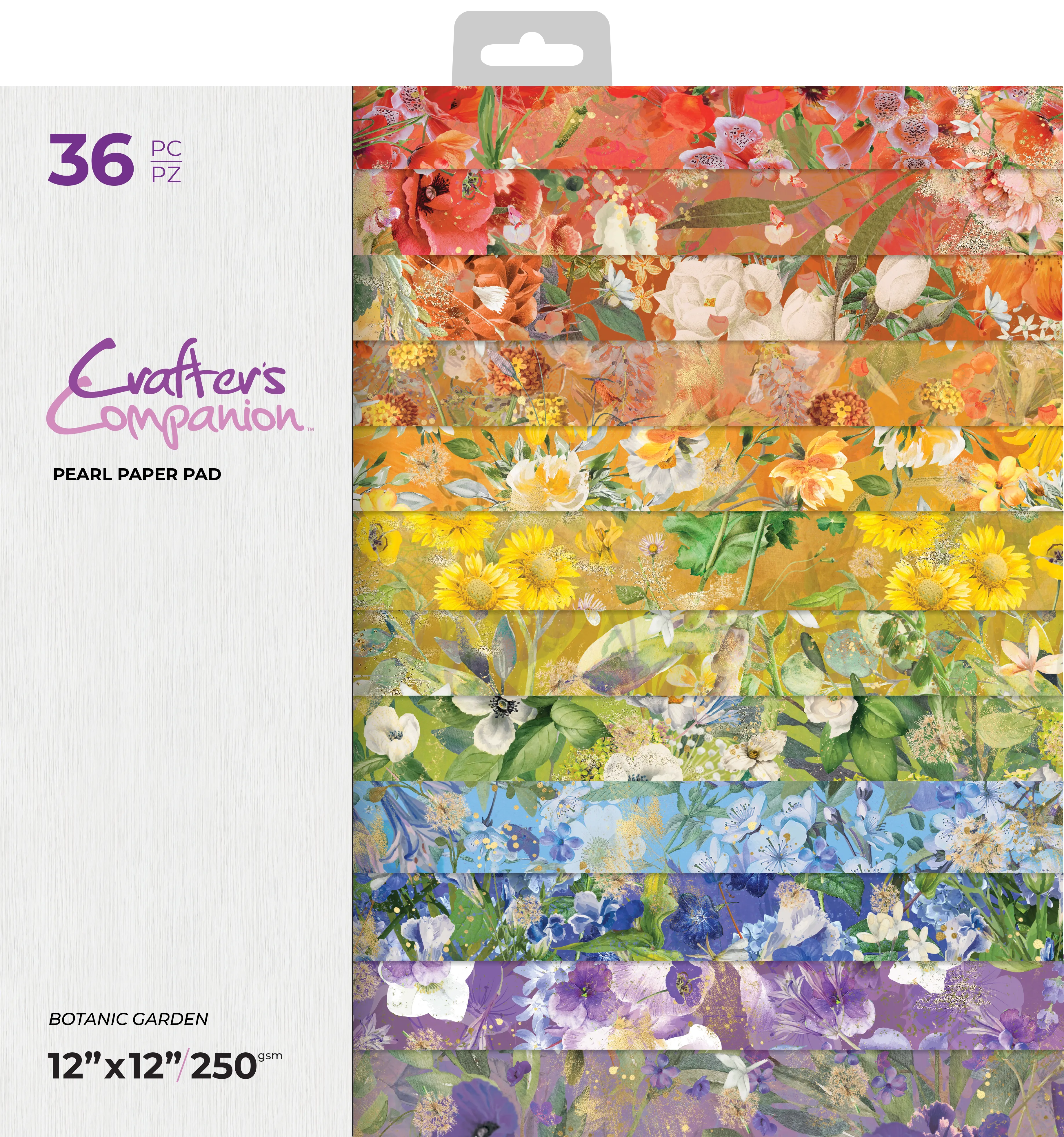 Botanic Garden 12x12 Pearl Paper Pad, 36 sheets