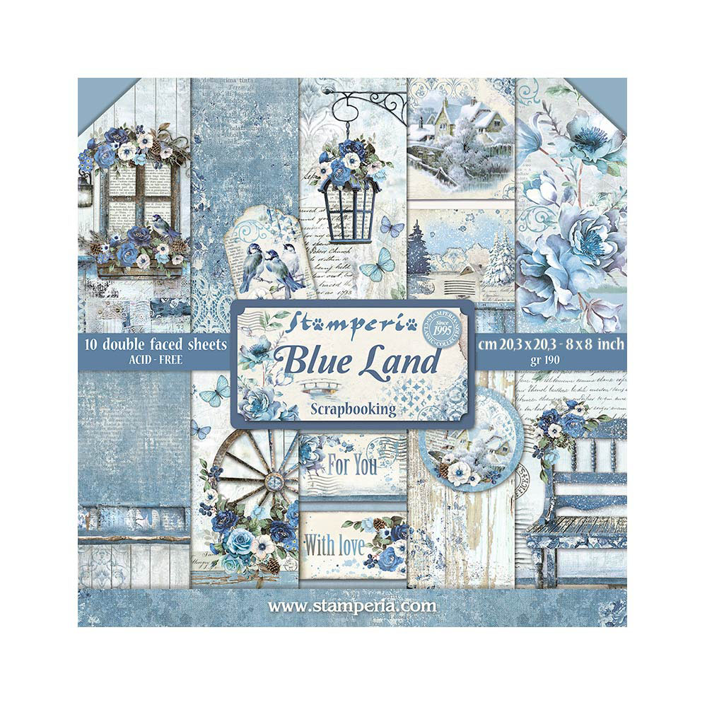 Blue Land 8x8 Paper Pad