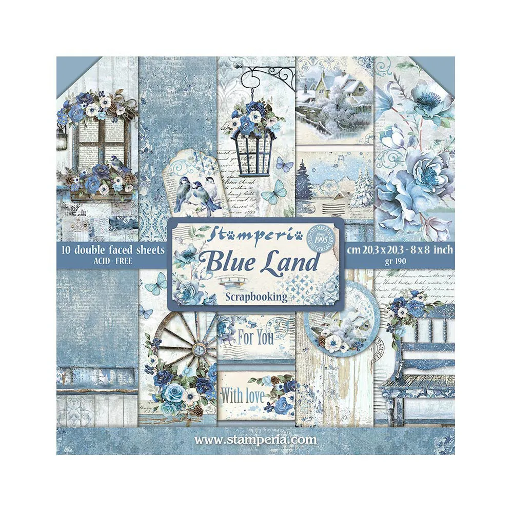 Blue Land 8x8 Paper Pad