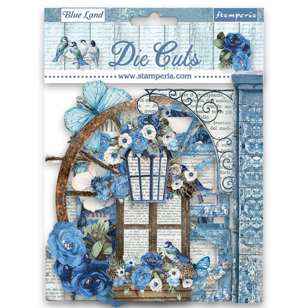 Blue Land Die Cuts, 52 pieces