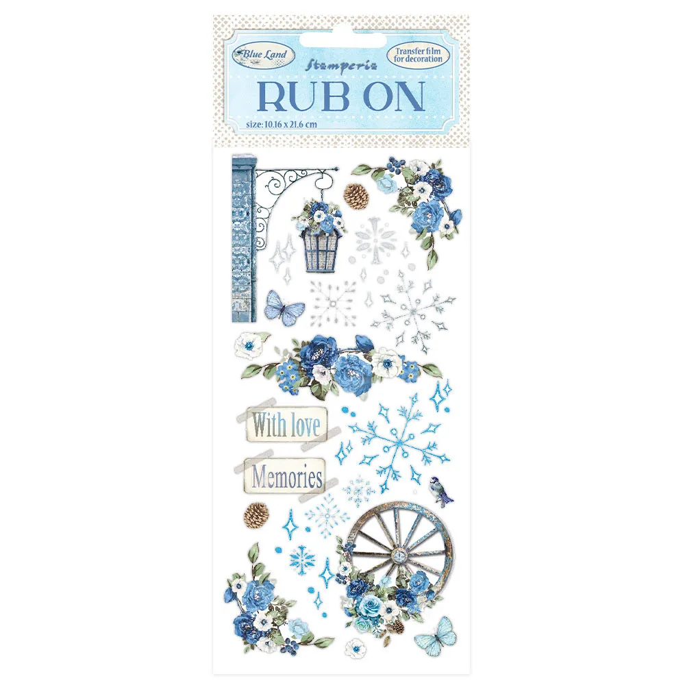 Blue Land Rub-ons