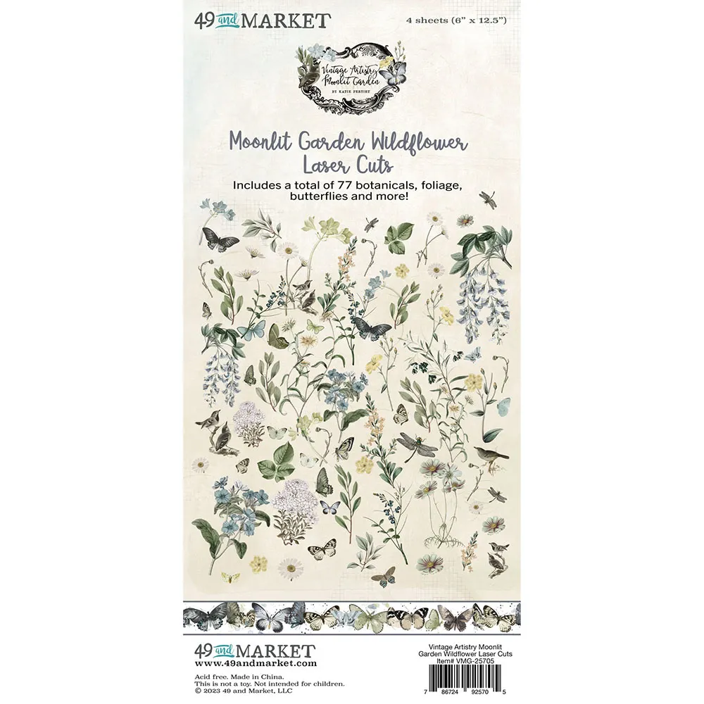 Vintage Artistry Moonlit Garden - Laser Cut Wildflowers