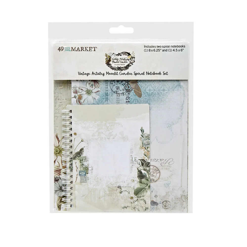 Vintage Artistry Moonlit Garden - Spiral Notebook Set