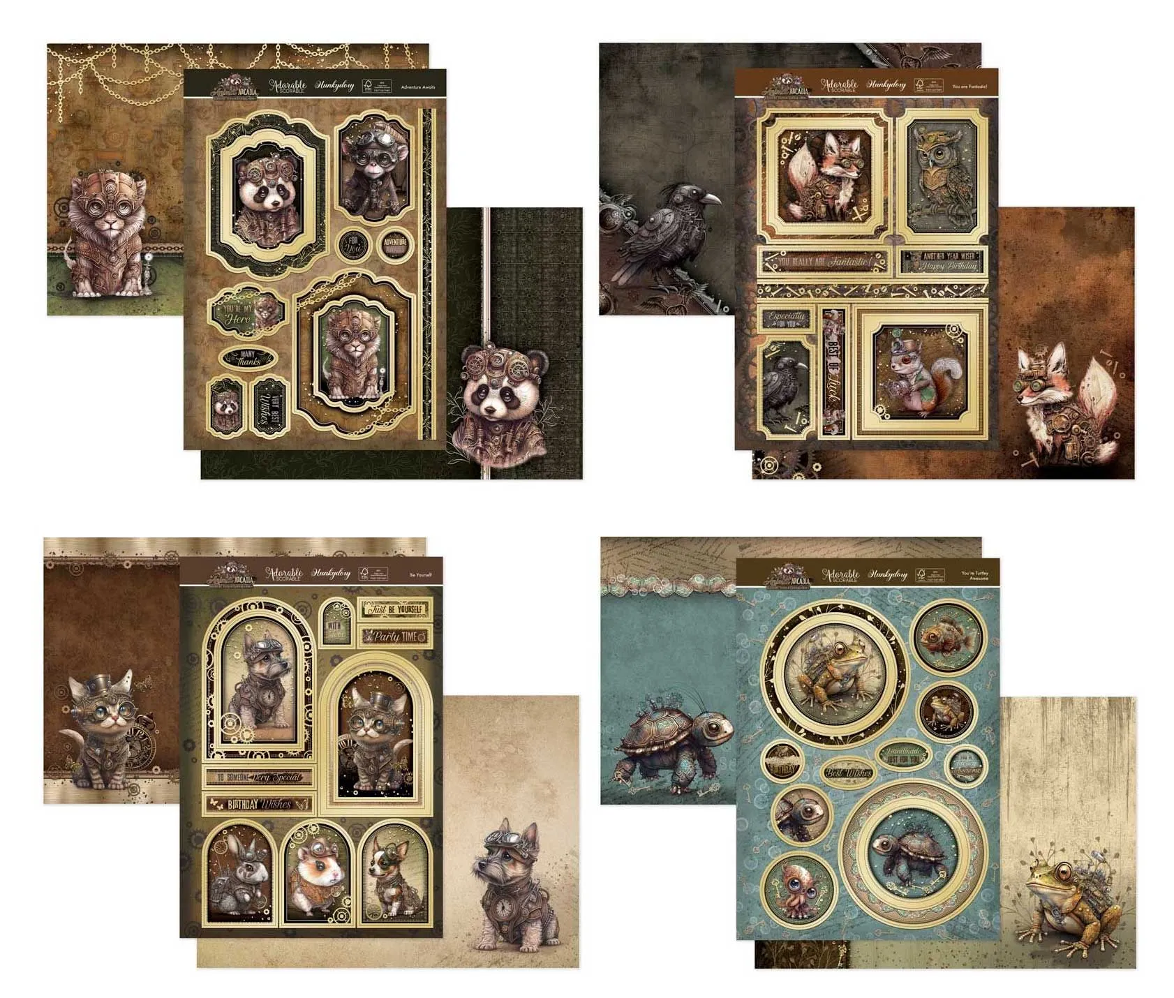 Animal Arcadia Toppers, 4 sets