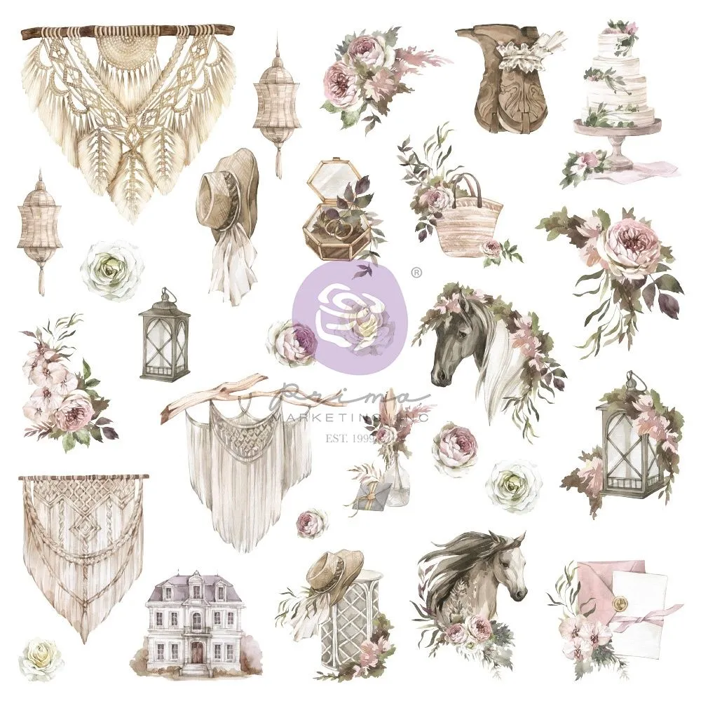 Bohemian Heart Ephemera, 56 pieces