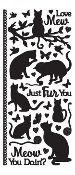Cat Dazzles™ Stickers, Black