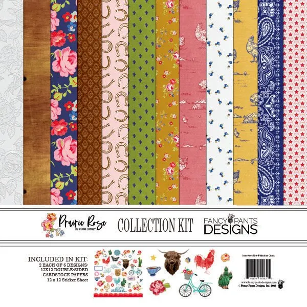 Prairie Rose  - Collection Kit - 12x12 paper & sticker sheet
