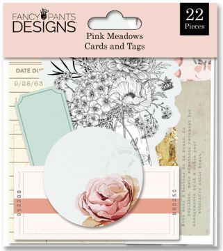 Pink Meadows - Cards & Tags Ephemera, 22 pieces
