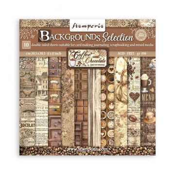Coffee and Chocolate 8x8 Backgrounds Selection Papers