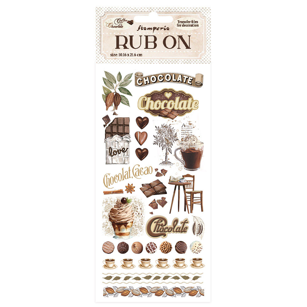 Coffee and Chocolate Elements Rub-Ons