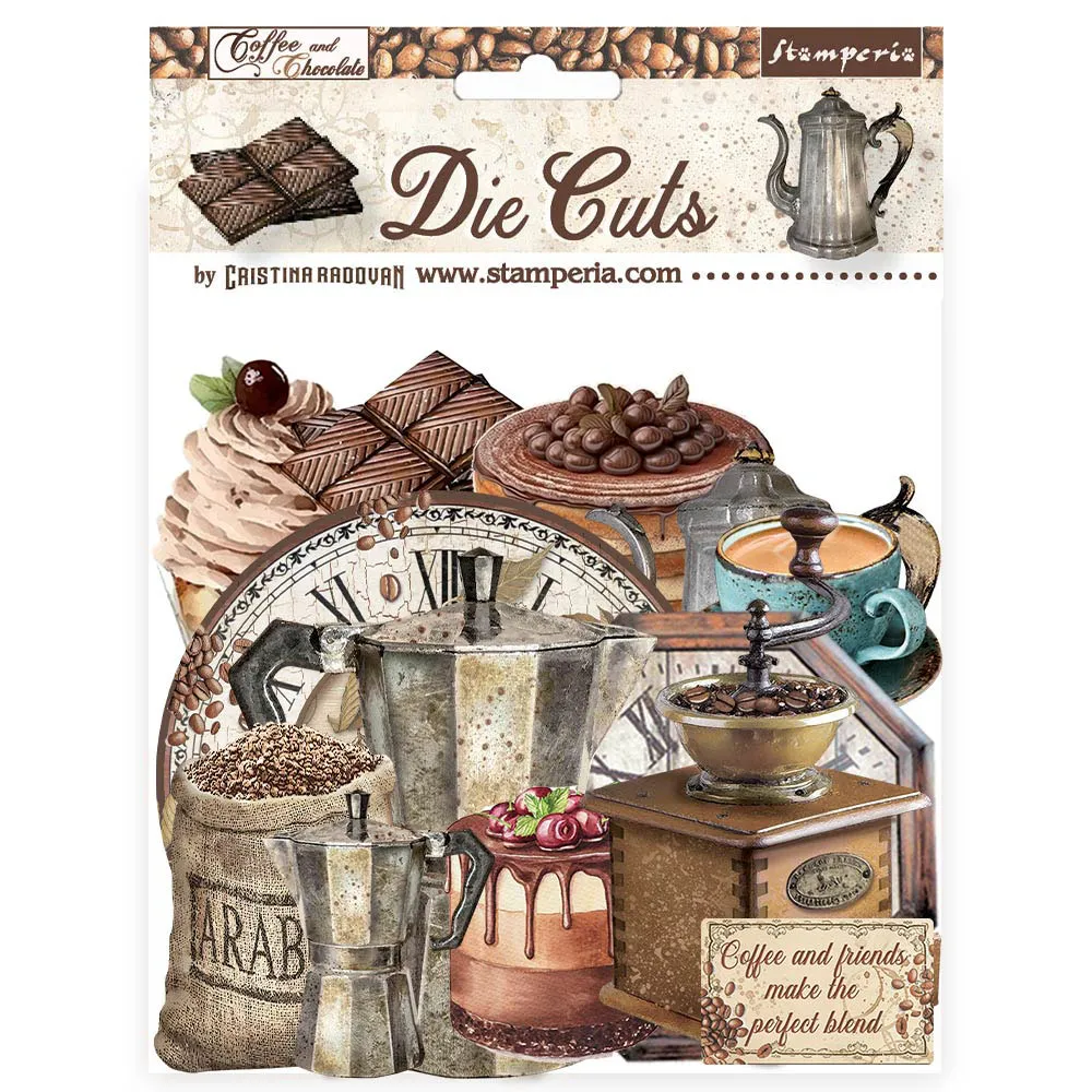 Coffee and Chocolate Die-Cuts, 53 pieces