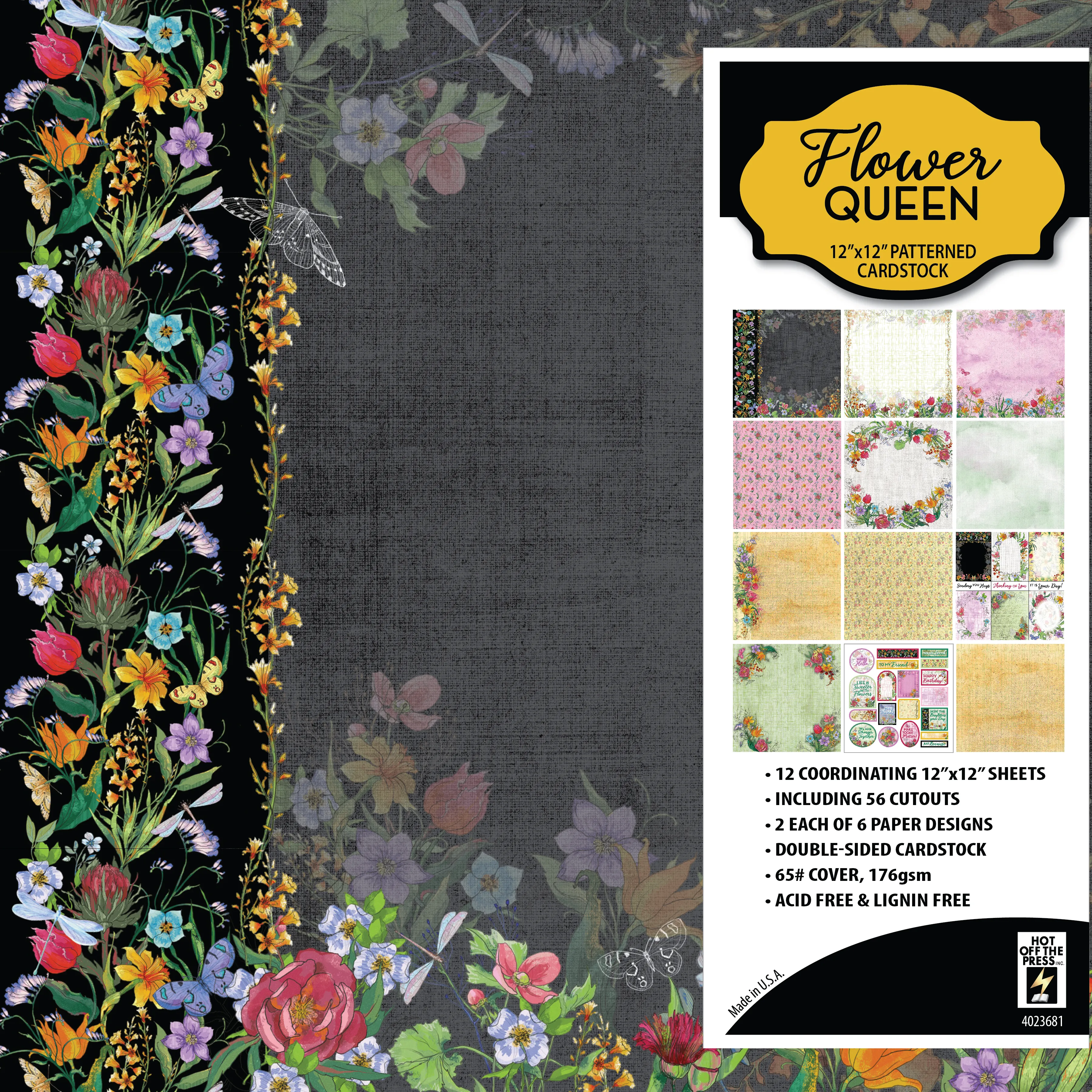 Flower Queen 12x12 Patterned Cardstock