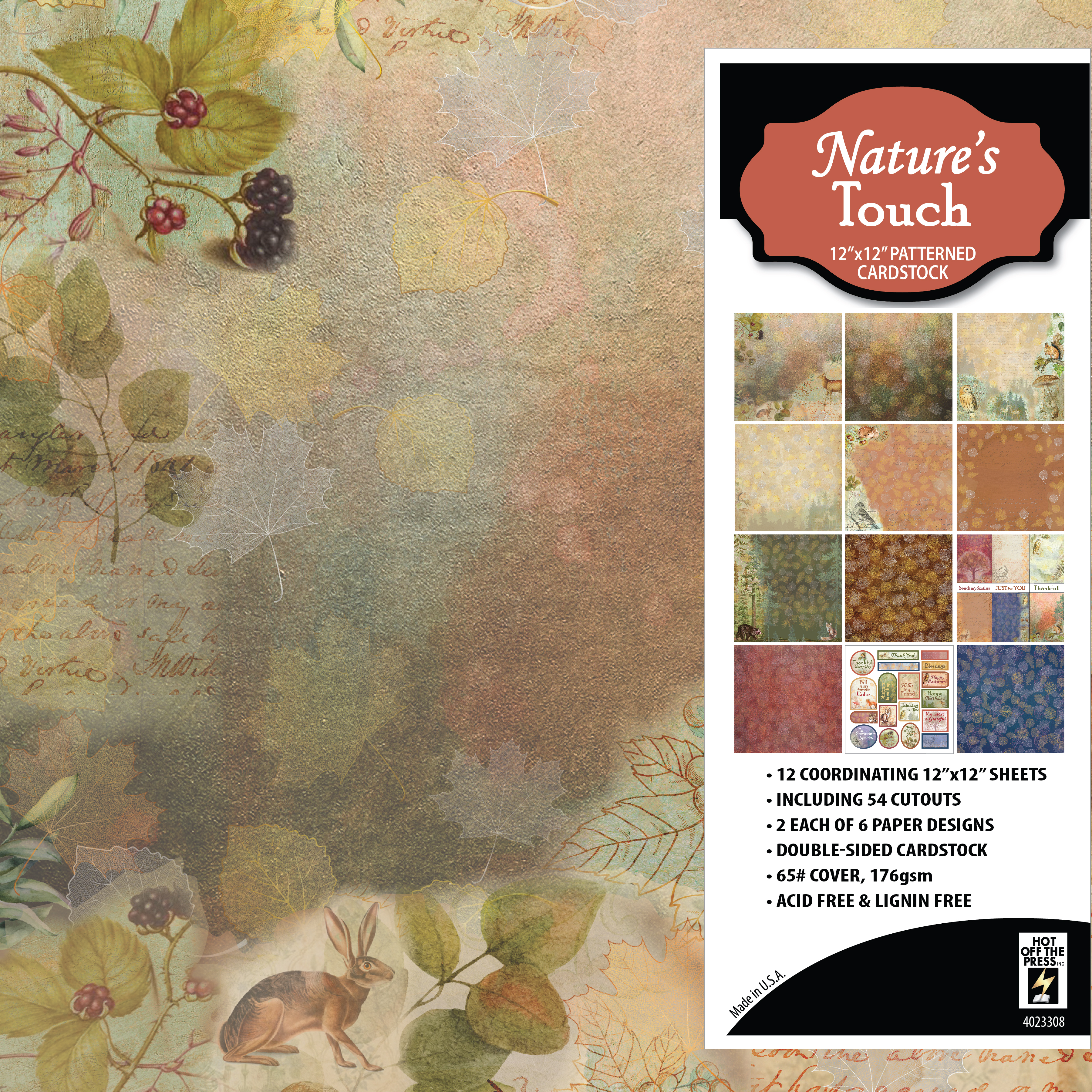 Nature's Touch 12x12 Patterned Cardstock