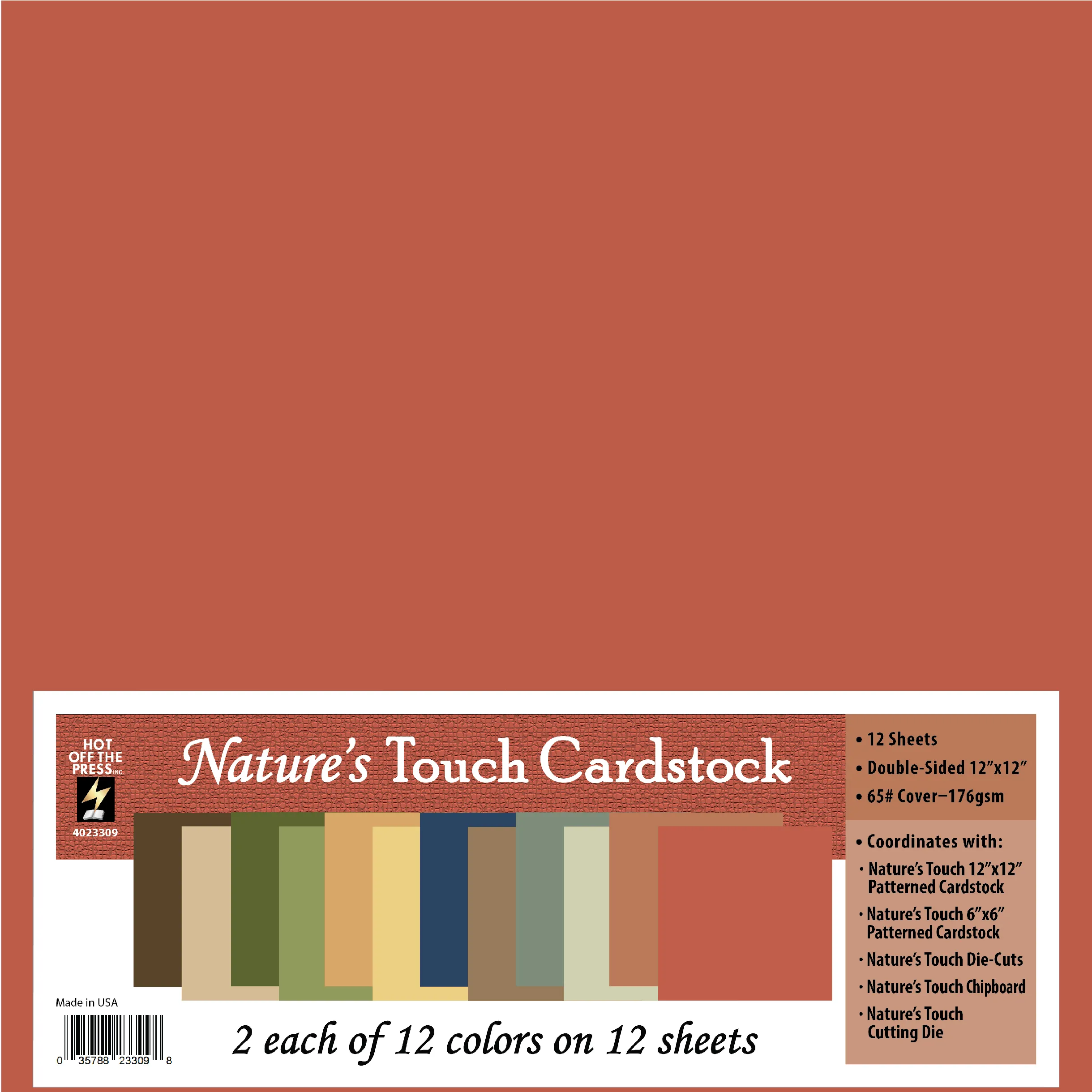 Nature's Touch 12x12 Solid Cardstock