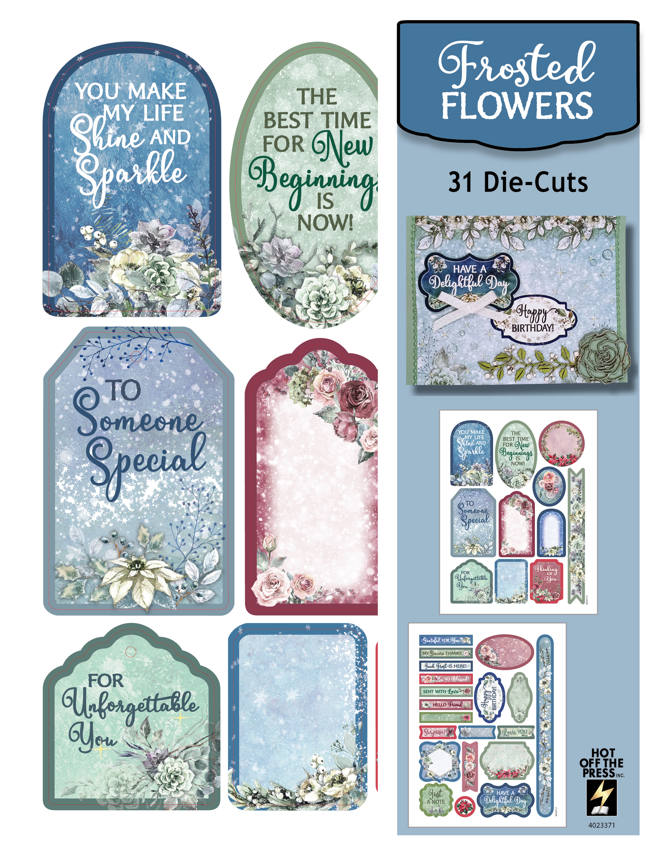 Frosted Flowers Die-Cuts